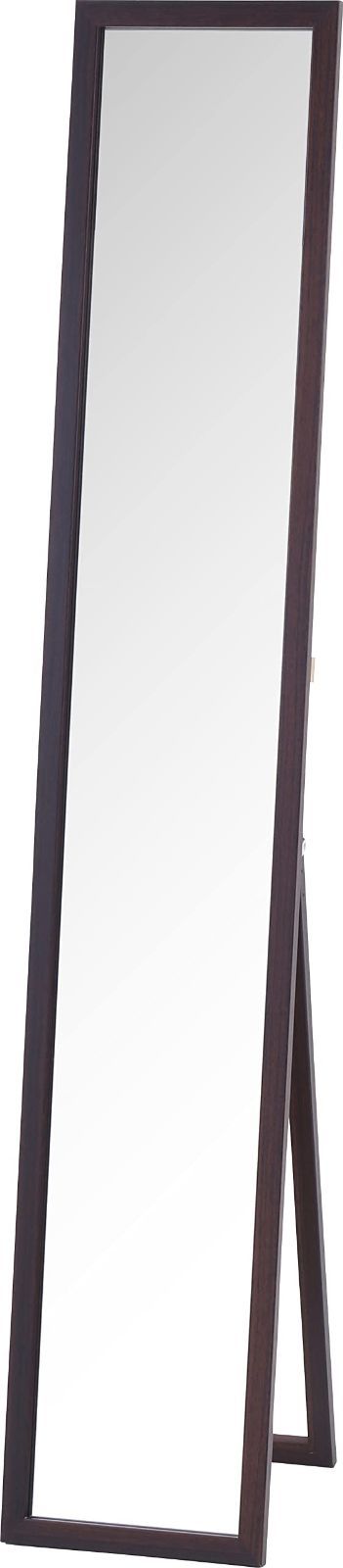 不二貿易 姿見 全身鏡 スタンドミラー 幅27×奥行39×高さ147.5cm ブラウン ルームミラー 木目調 折りたたみ 飛散防止加工 72091