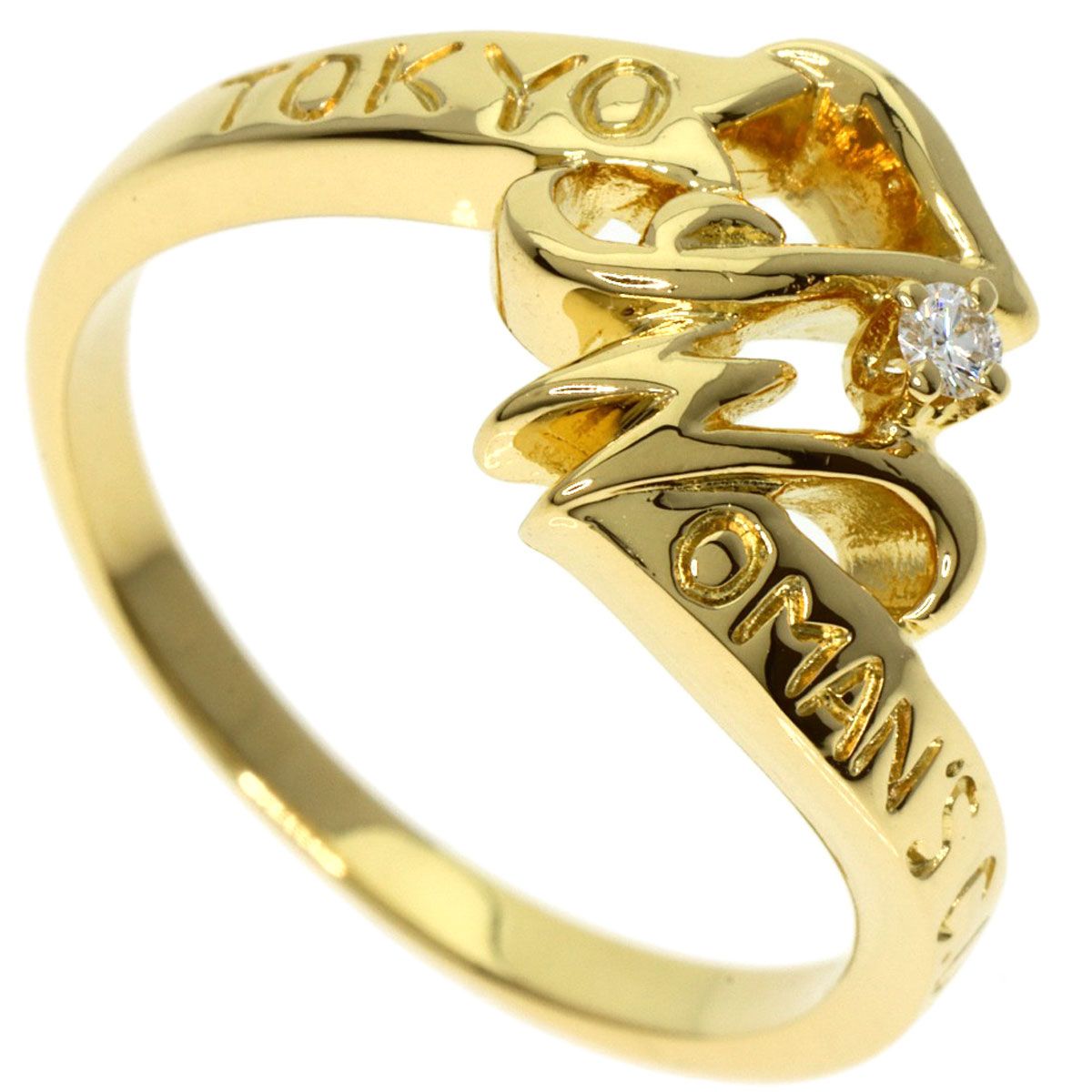 MIKIMOTO ミキモト カレッジリング ダイヤモンド リング・指輪 K18YG