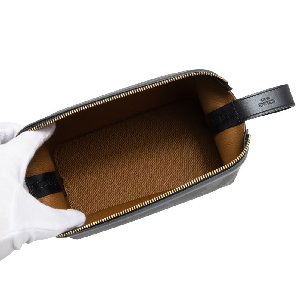 セリーヌ トイレットポーチ 化粧ポーチ トリオンフキャンバス レザー  