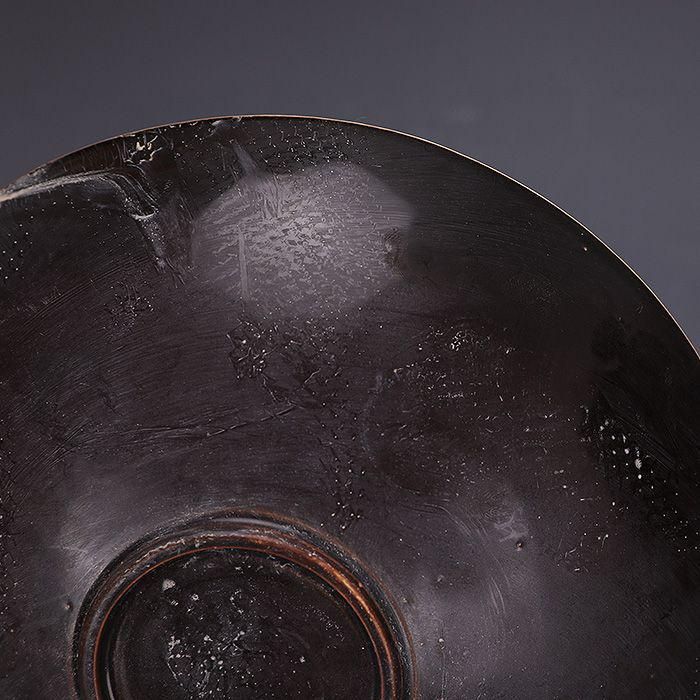 黒定彫雲竜紋笠碗 磁器碗 景徳鎮 陶磁器 装飾品 現代工芸品美術