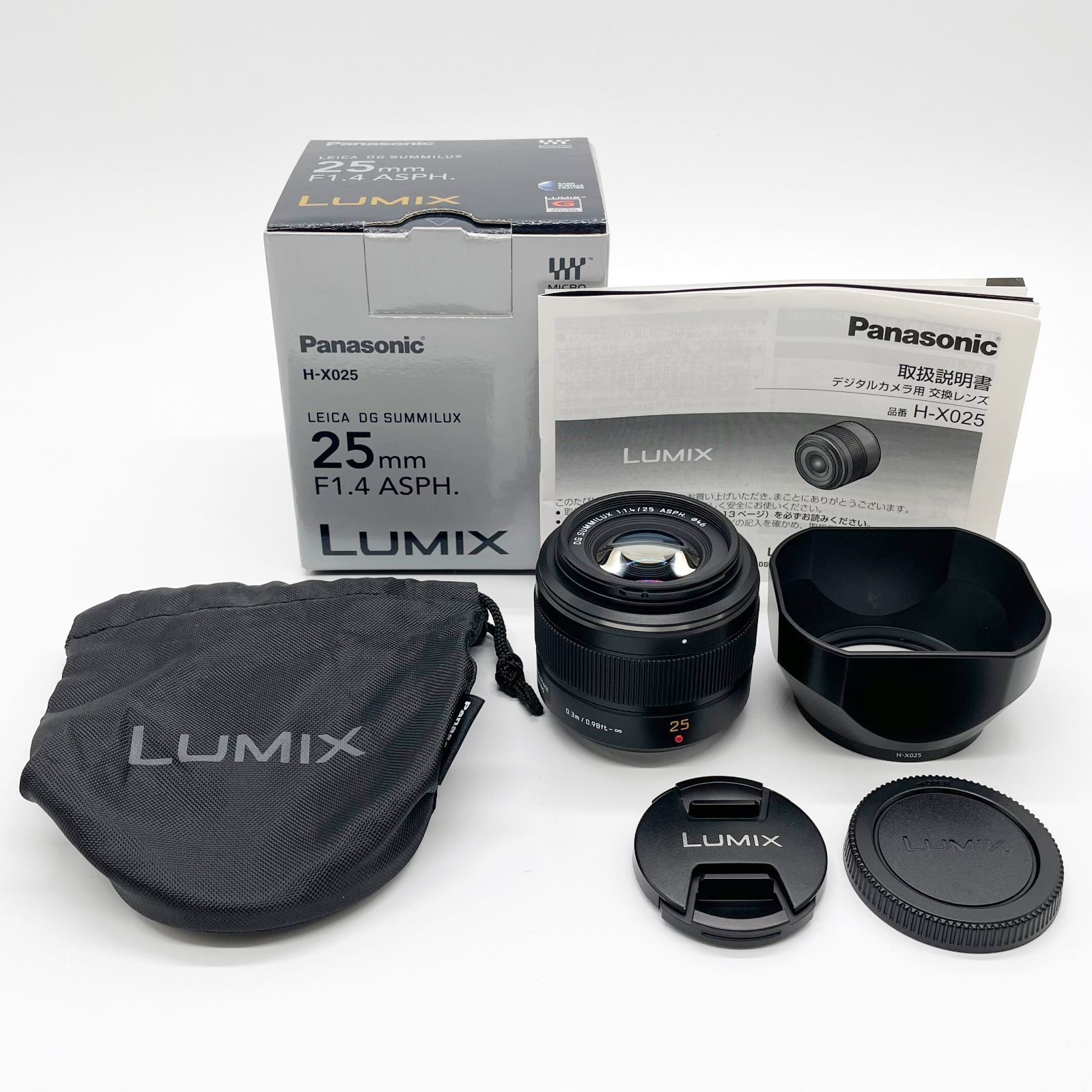 □元箱付きの極上品 PANASONIC パナソニック LEICA DG SUMMILUX 25mm