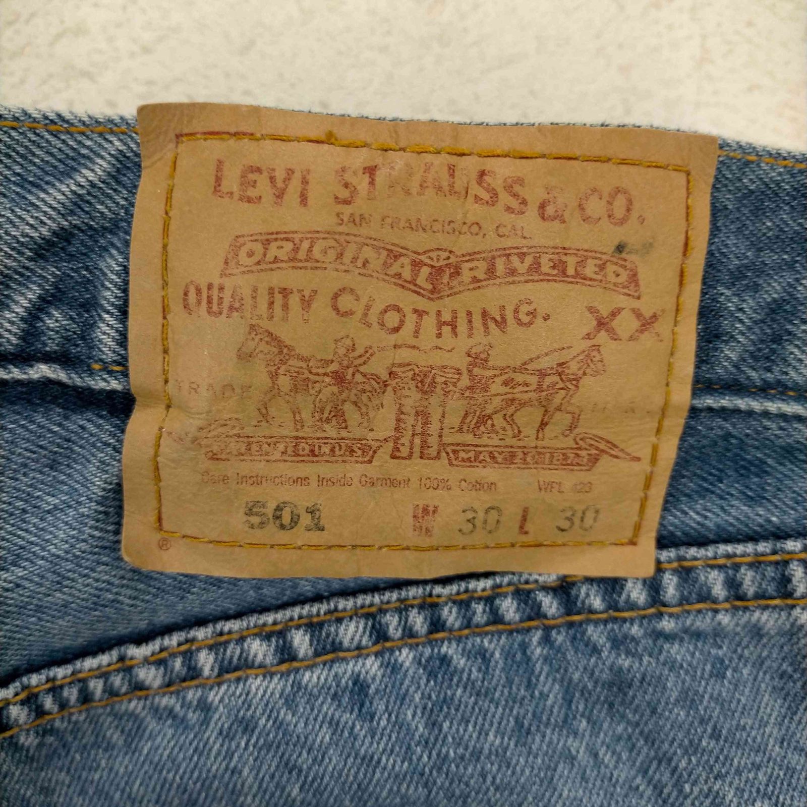 リーバイス Levis 501 02年08月製 ボタン裏324 グアテマラ工場 ボタン 