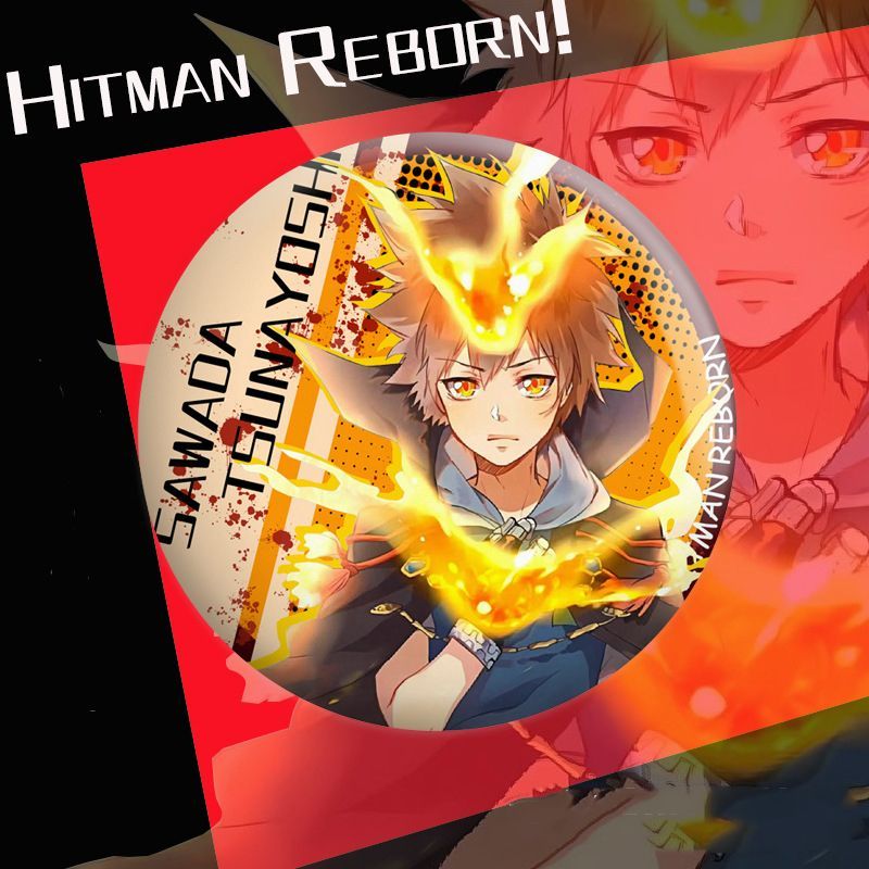 家庭教師ヒットマンREBORN! コレクション缶バッジ 沢田綱吉 家庭教師ヒットマンREBORN！ 【描き下ろし】 沢田綱吉 缶バッジ