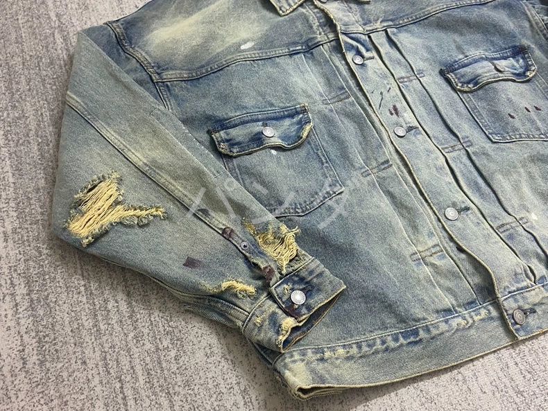 セントマイケル 　ダメージ加工　ヴィンテージ加工　デニムジャケット Saint Mxxxxxx × BerBerJin】セントマイケル ダメージ加工