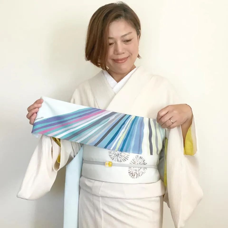 【SALE】映える帯揚げ（白藍）パーソナルカラーsummer light blue