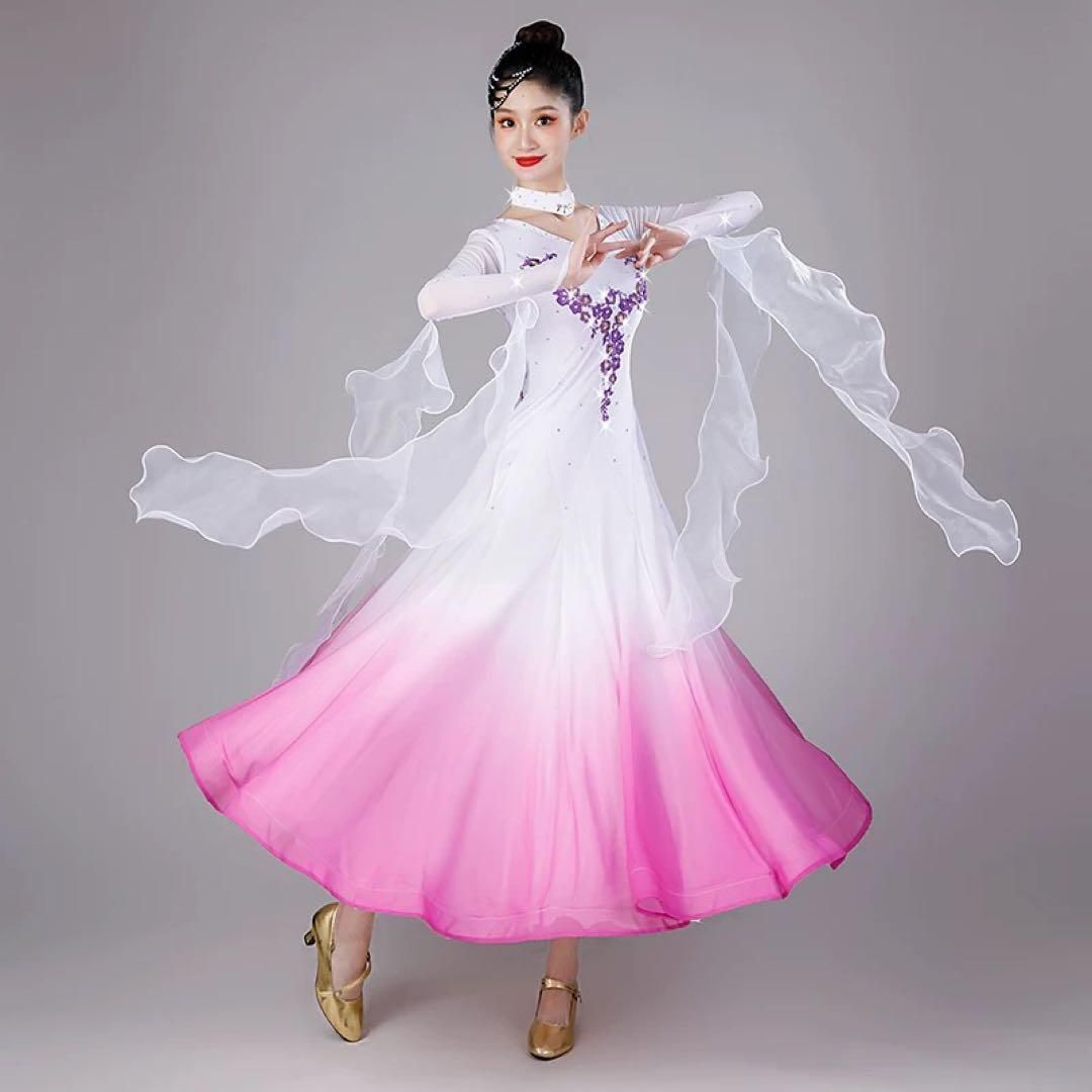 大人気??ストーン付きスタンダードドレス 発表会・競技会・ダンス