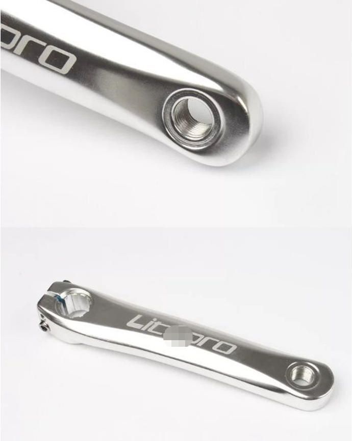 LitePro マウンテンバイク ロードバイク クランクセット クランクアーム 170mm BCD 130mm BB ボトムブラケット silver BRIGHTFACE_UK