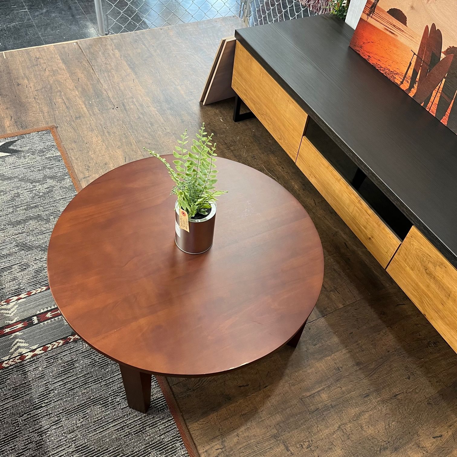 ちゃぶ台　木製円形テーブル 約70cm ダークブラウン NEW ラウンドテーブル 70Φ ダークブラウン ちゃぶ台 木製円形テーブル