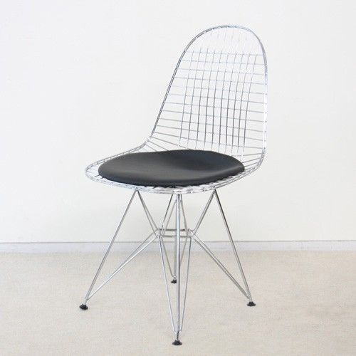イームズワイヤーチェア DKR ワイヤーメッシュチェア ホワイト レッド