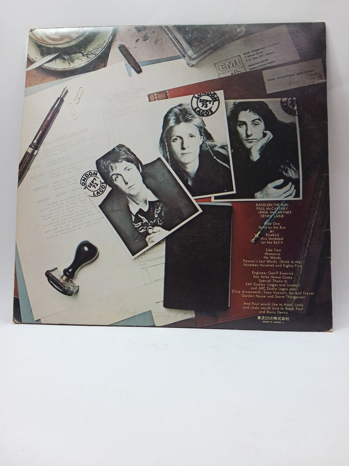 中古品 レコード Band On The Run／Paul McCartney And Wings