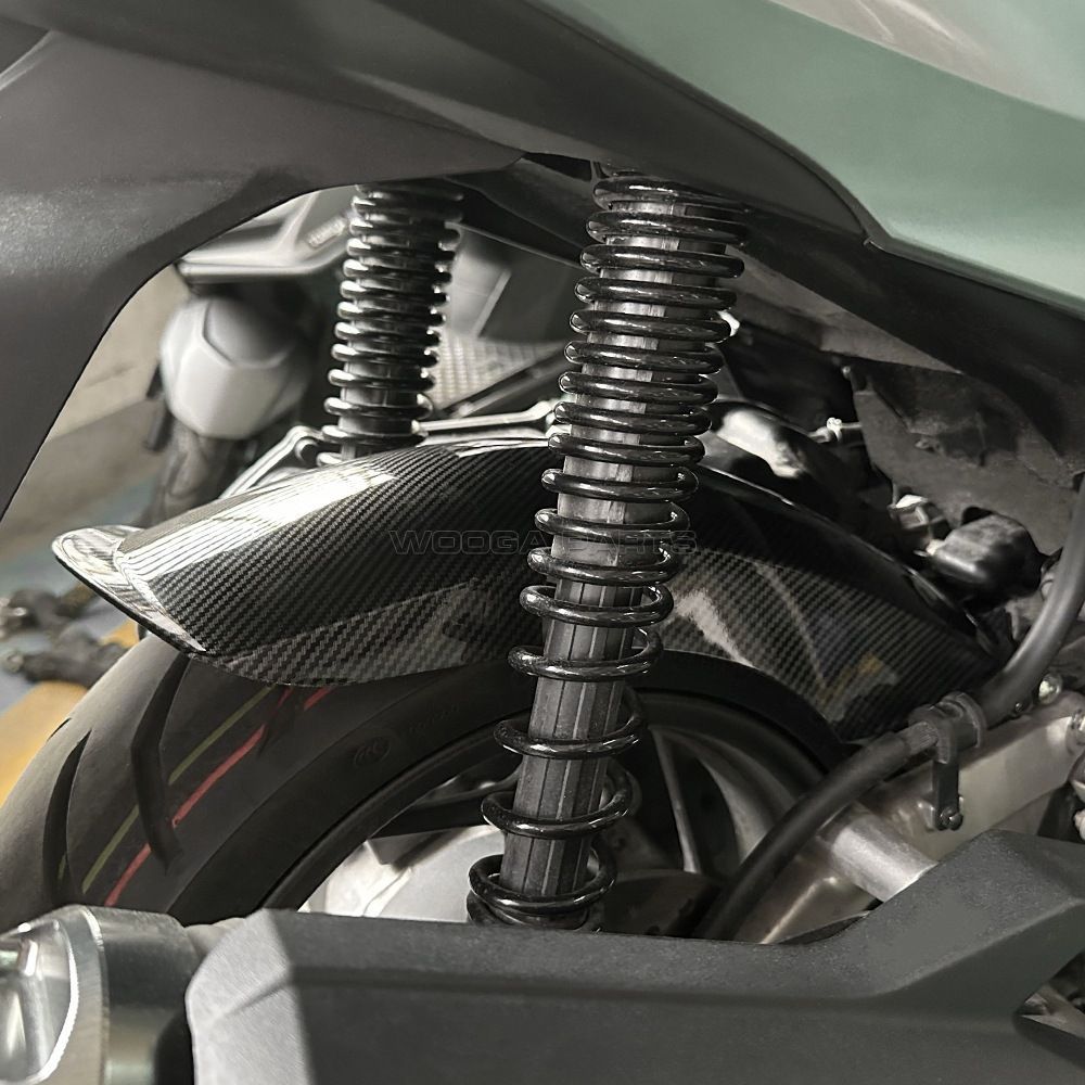 送料無料 ホンダ PCX160 2020-2025 用 ロングリアフェンダー 泥よけ ABS製 マッドガード ブラック|カーボン柄sq大人気