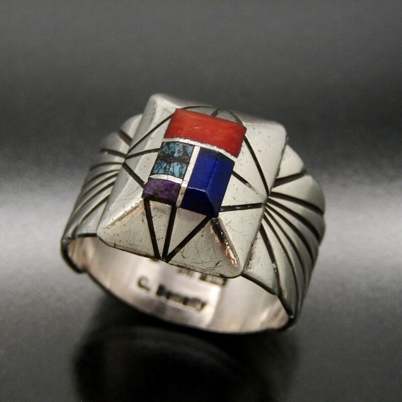 Chester Benally ナバホ族 リング インレイ チェスターべナリー マルチ