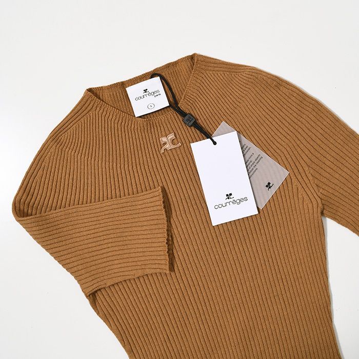 Courreges クレージュ ニット トップス SOLAR ライト リブ