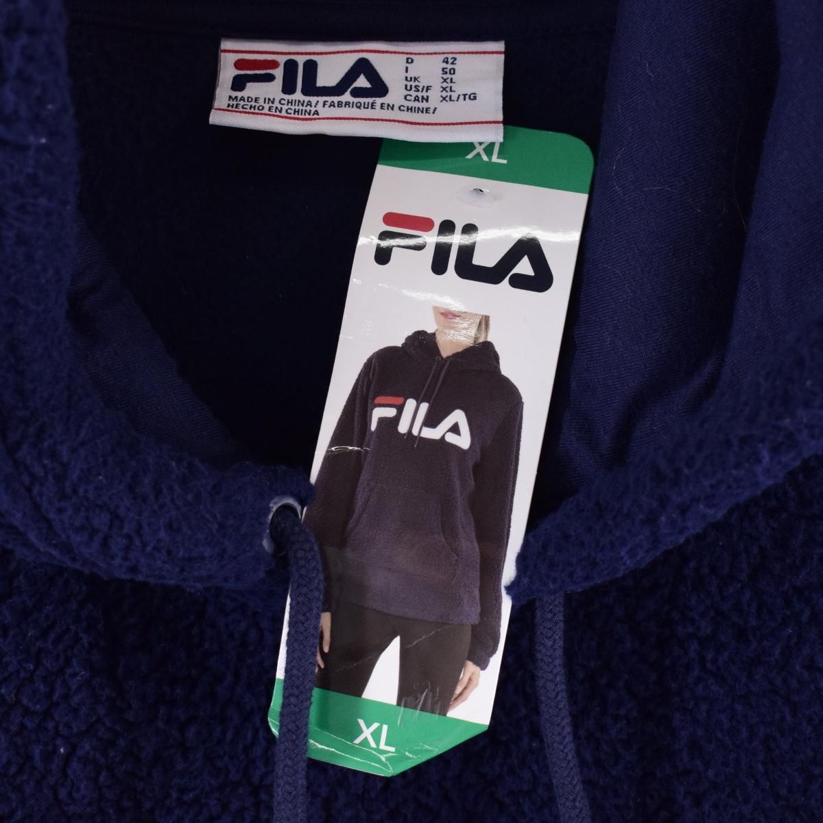 デッドストック DEADSTOCK フィラ FILA フリースパーカー メンズL