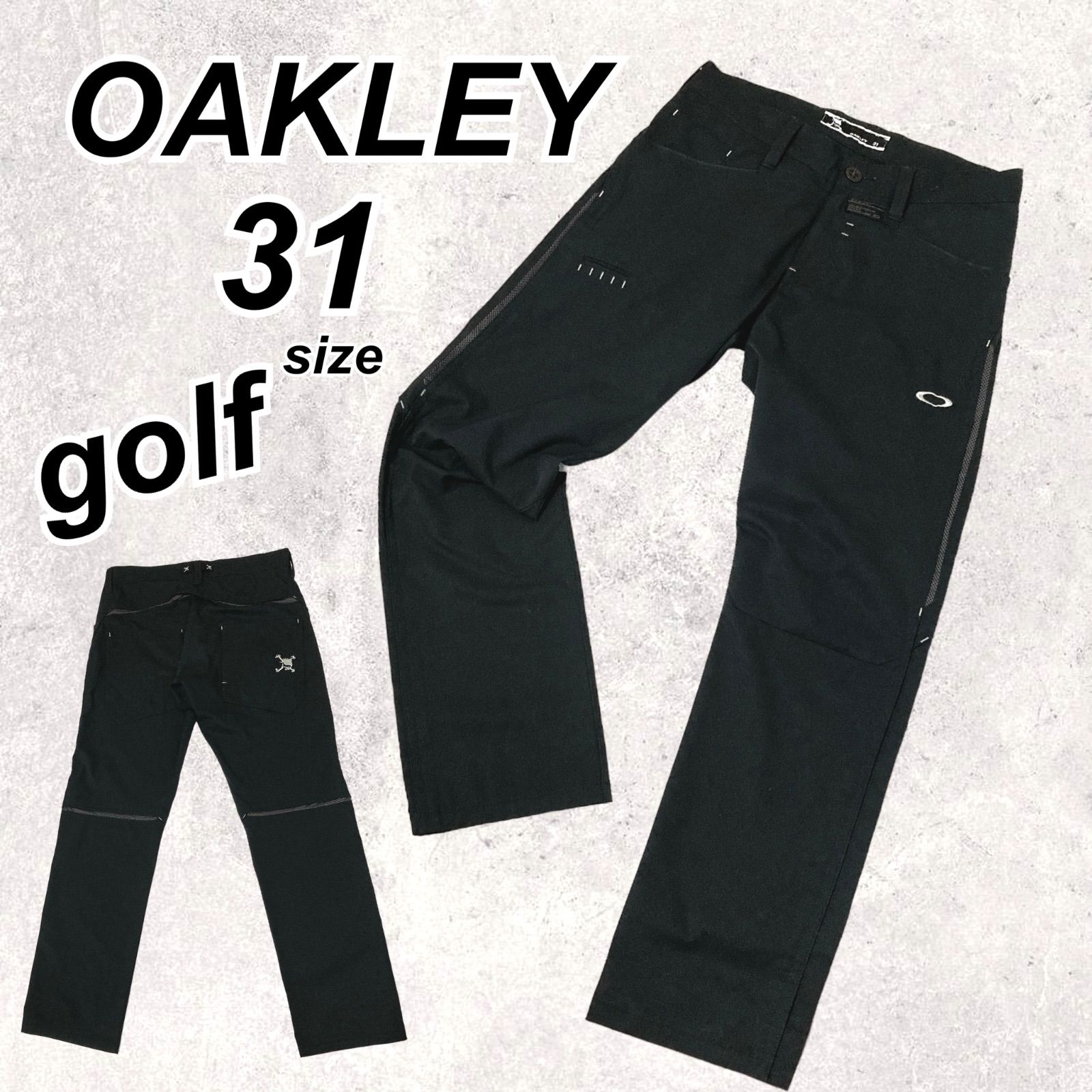 魅了 ゴルフウェア OAKLEY ゴルフパンツ 32 グレー golf ロゴ 刺繍 メンズウェア