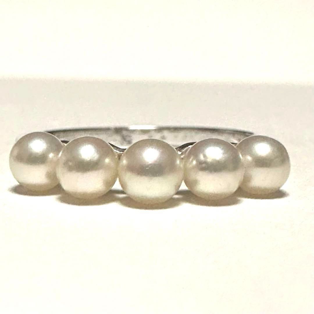 タサキ TASAKI 田崎 指輪 リング SV パール約3.9mm×5 シルバー
