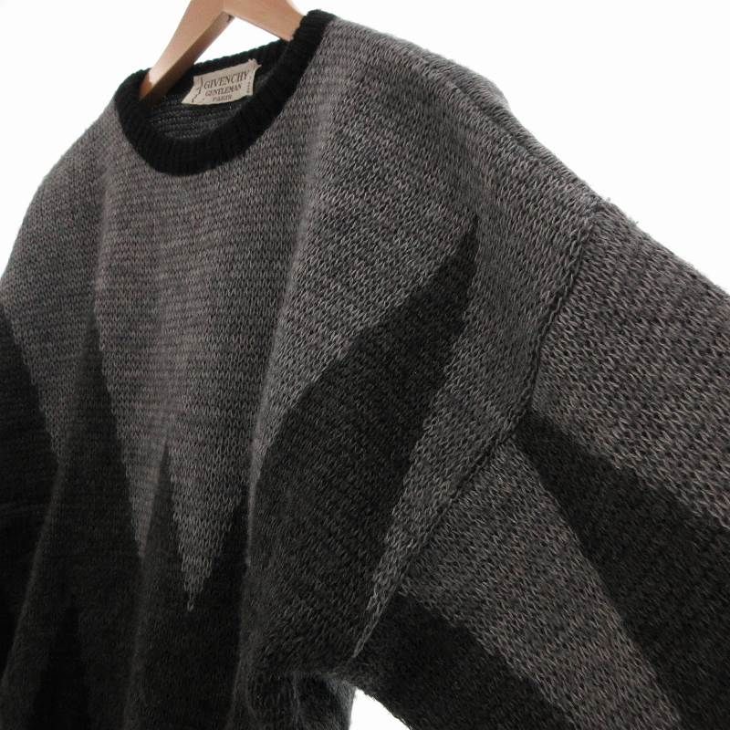 希少 GIVENCHY GENTLEMAN 上質 ストライプ デザイン ニット 希少 GIVENCHY GENTLEMAN 上質 ストライプ デザイン ニット 希少