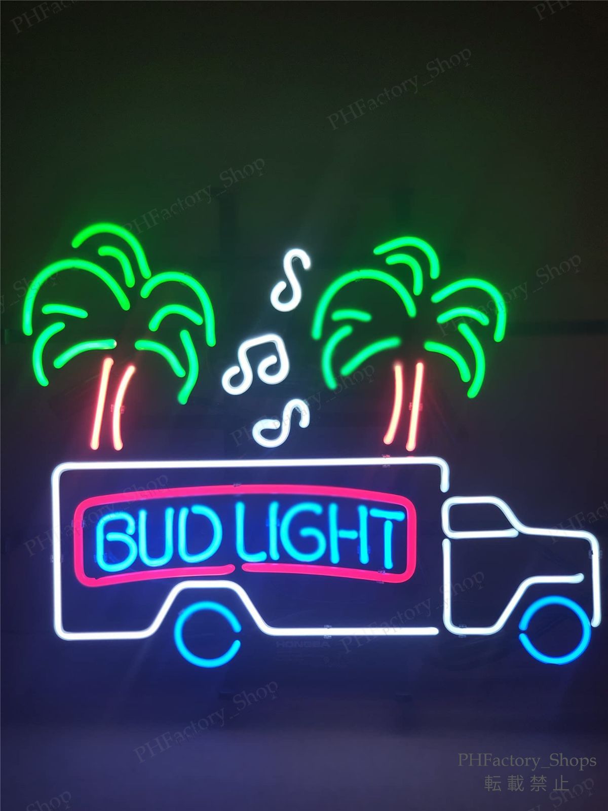 ネオンサイン BUD Light ネオン管パームツリー ネオンライト 壁飾り 店舗装飾 室内装飾 ネオン看板 店舗 インテリア 壁掛け 広告看板 43x35cm A305