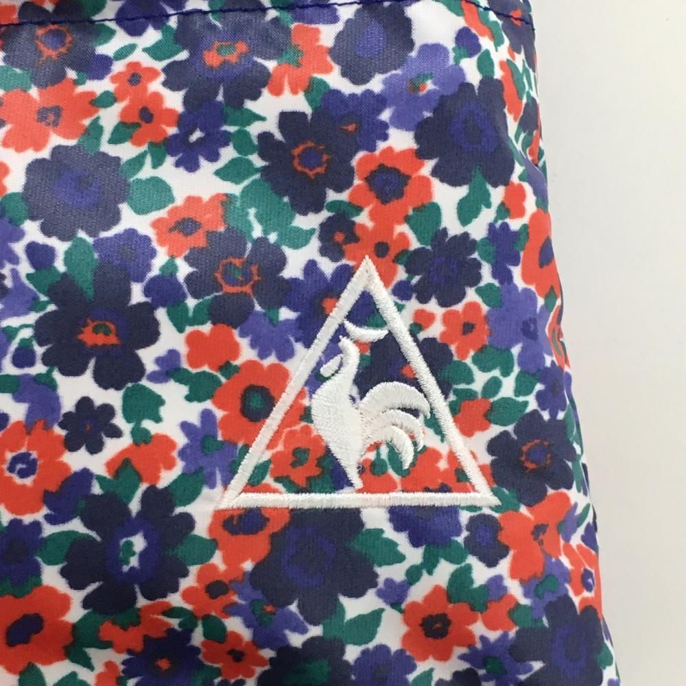 超美品】ルコック ダウンスカート ネイビー×レッド 花柄 ロゴ ルコック