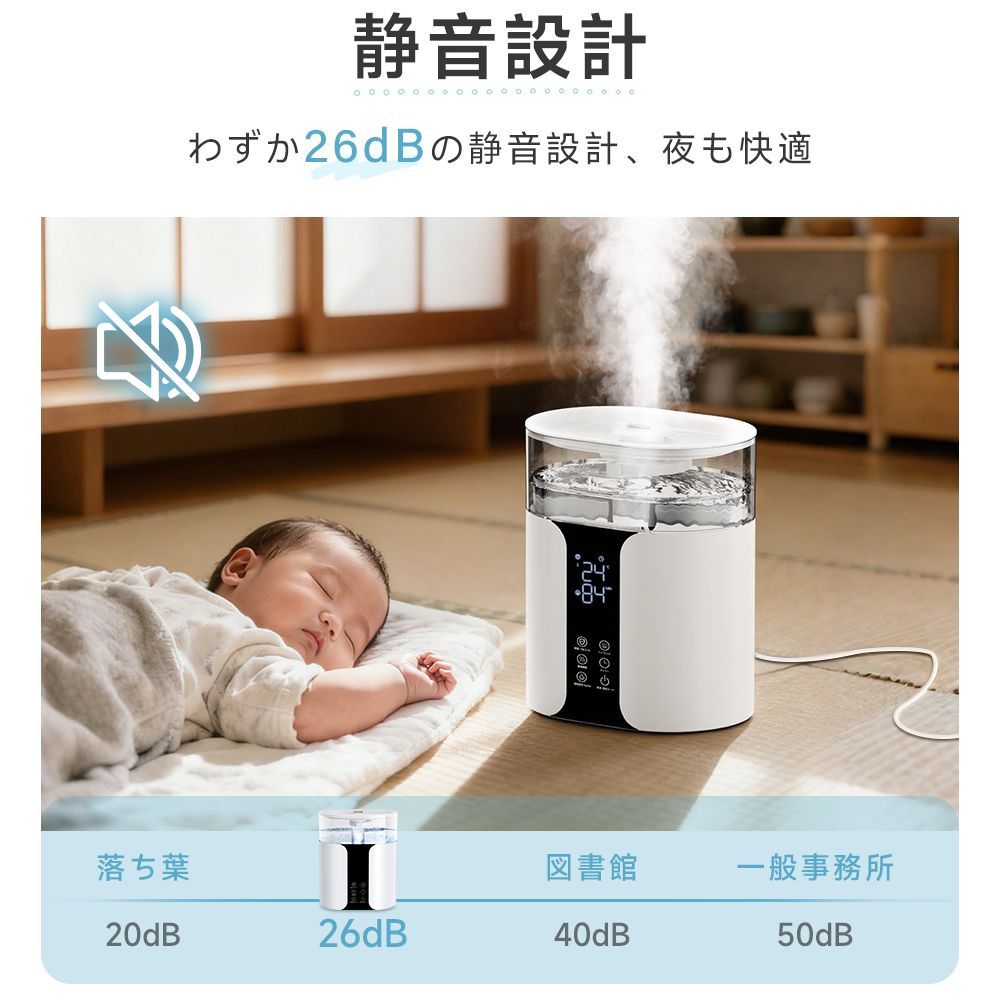 加湿器 大容量 8L ハイブリッド式 加湿器 卓上 アロマ対応 除菌 UVライト除菌 上から給水 バケツタンク 超音波加湿器 自動湿度調節 スチーム 抗菌 省エネ 静音 7色ライト ぬめり防止 かび予 防タイマー付き リモコン付き PSE認証 WWW_KANDAIZUMI_COM