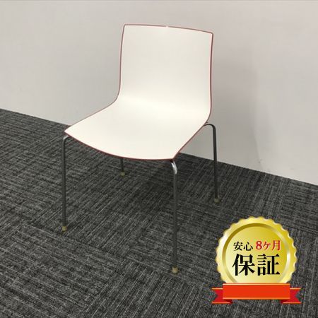 スタッキングチェア ミーティング  会議 肘無 アルペール カティファ46 ホワイト 