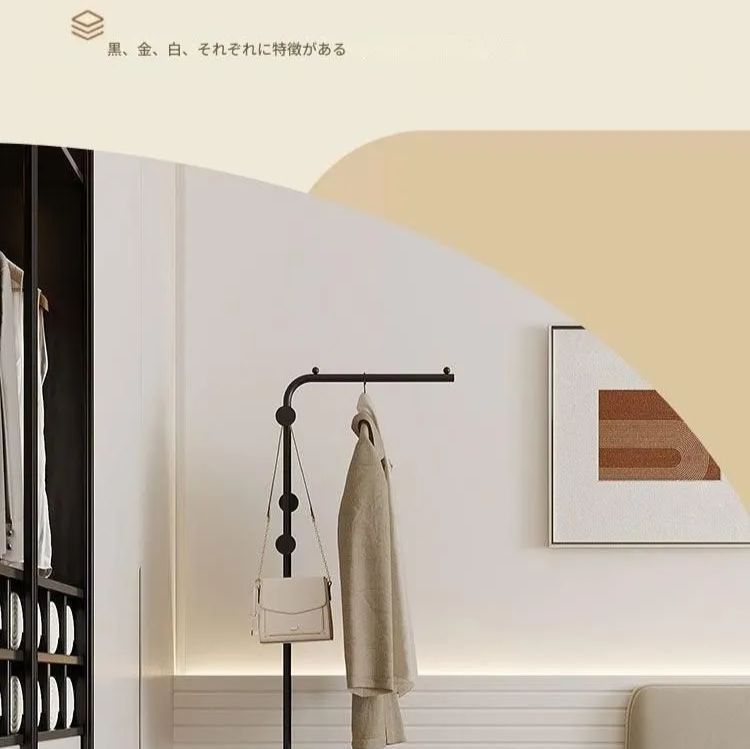 ラック ハンガーラック 自立式 衣類ラック スリム アイアン a4 屋外 壁 キッチン 靴 軽量 おしゃれ 寝室用 衣類ハンガー 棚付き 高級ガラス 鉄アート 衣類 コーナー コートスタンド 収納 オーガナイザー おしゃれ 高級感 ゴールド