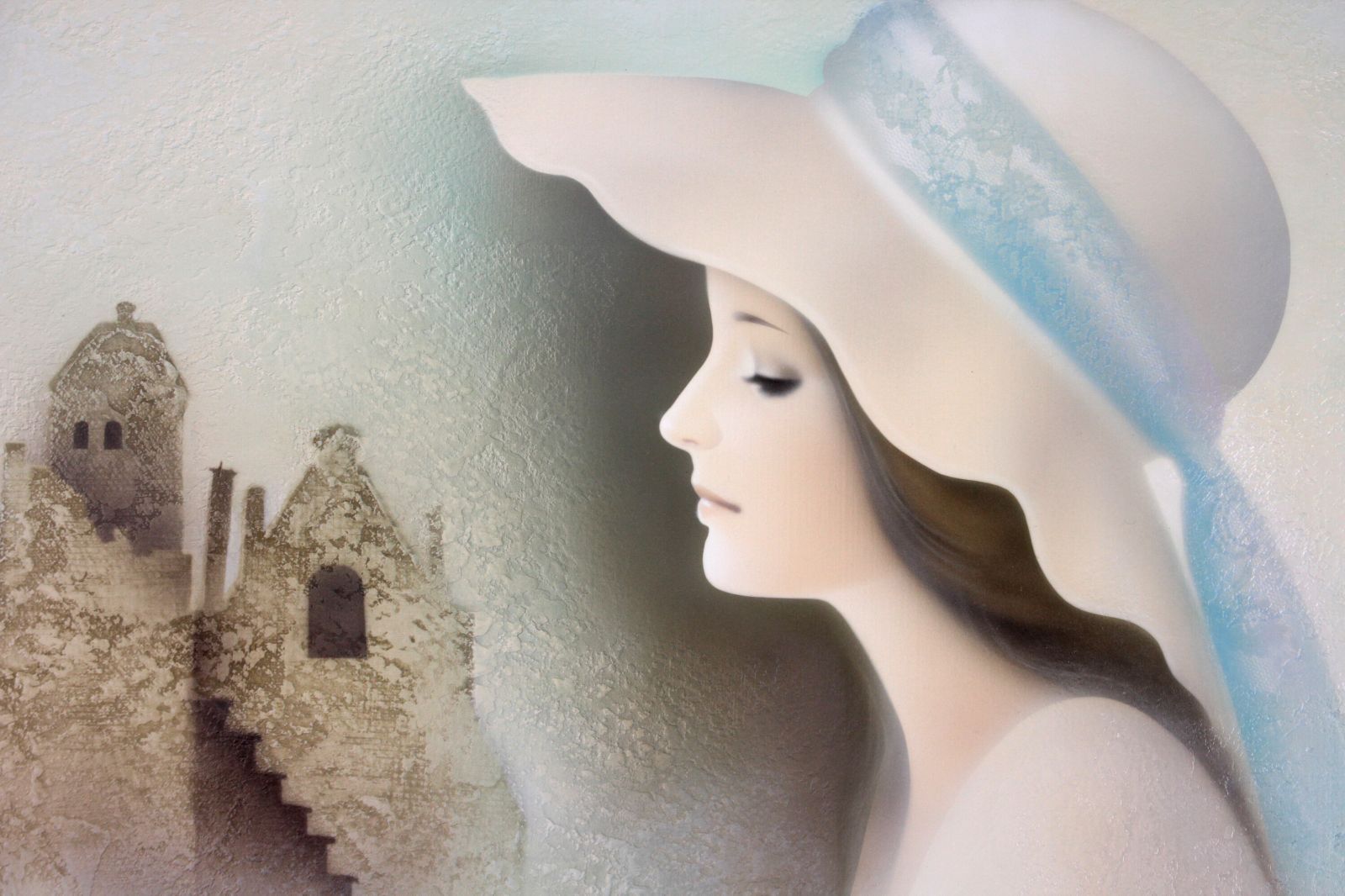 中原脩 「少女の家」 油絵・油彩画 絵画 中原脩 『少女の家』 油彩画 - 北海道画廊