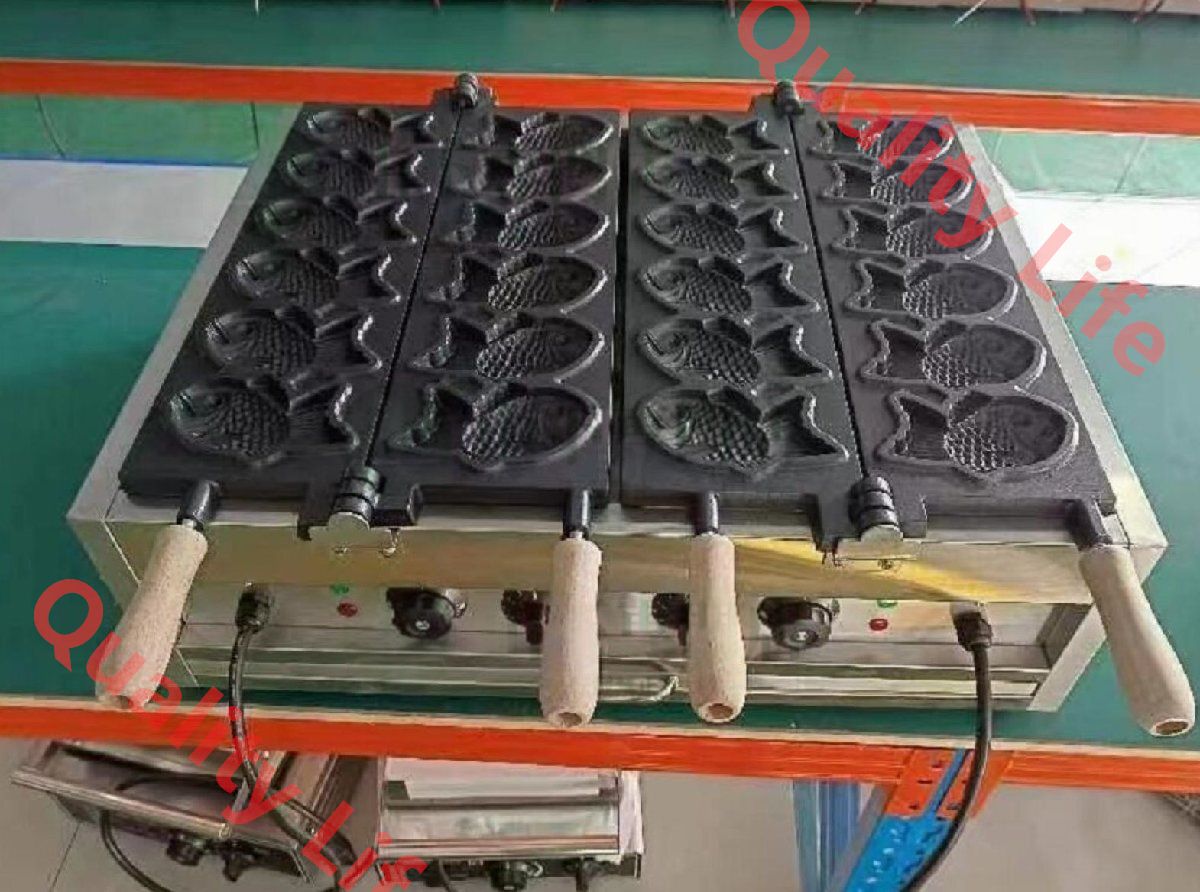 電気 たい焼き器 6匹×2連 12匹焼ける 鯛焼き器 単相 100V|業務用|厨房機器|飲食店
