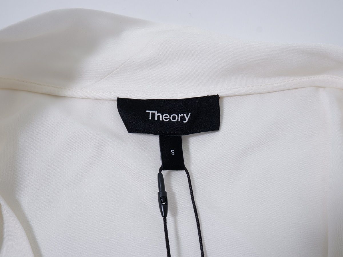 Theoryセオリー 2025SS Modern Georgette Open Nk Tie Blouse