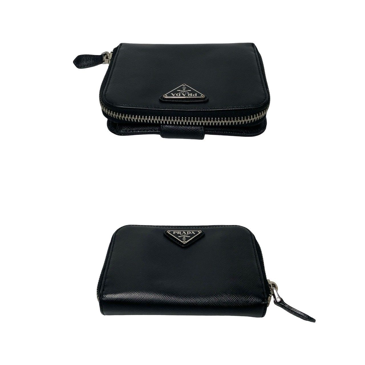 美品 PRADA サフィアーノ コインケース 小銭入れ レザー 財布 三角ロゴ