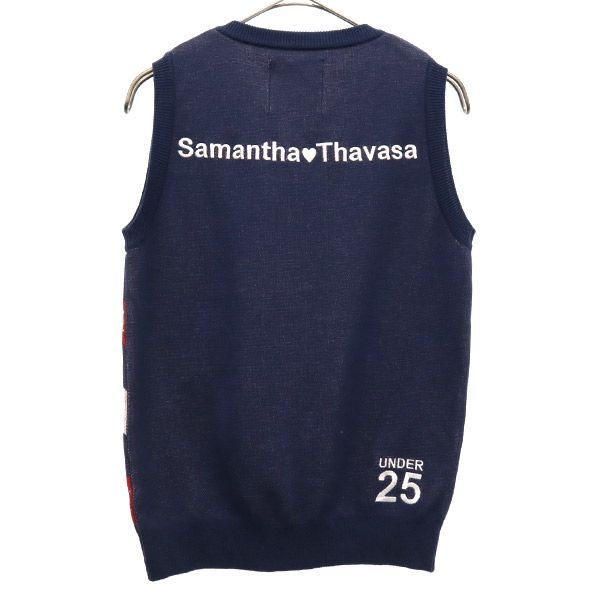 サマンサタバサゴルフ ハート ゴルフ ニットベスト S ネイビー Samantha Thavasa レディース サマンサタバサ ゴルフ ハート ニットベスト S ネイビー