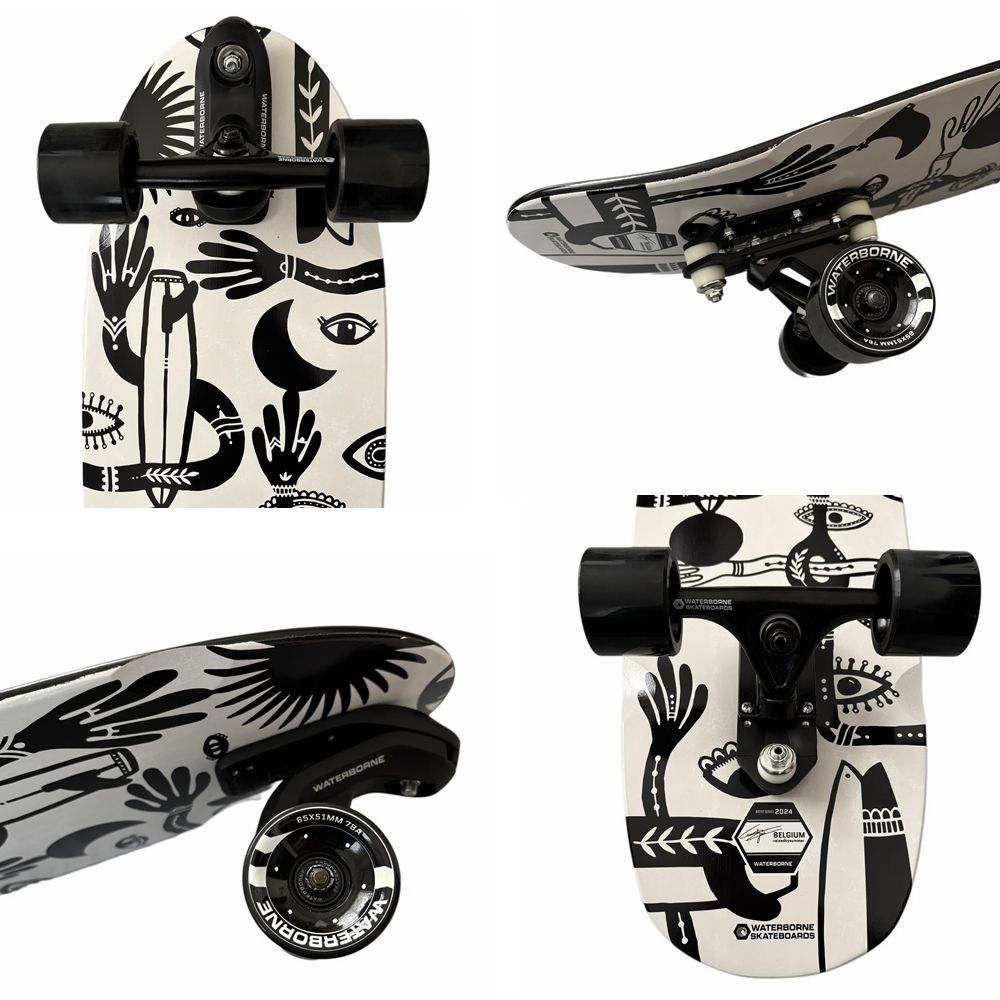 TRAVELOL ロングスケートボード 46インチコンプリート トラベロールロングボード マーブル46ブラック フリースタイル