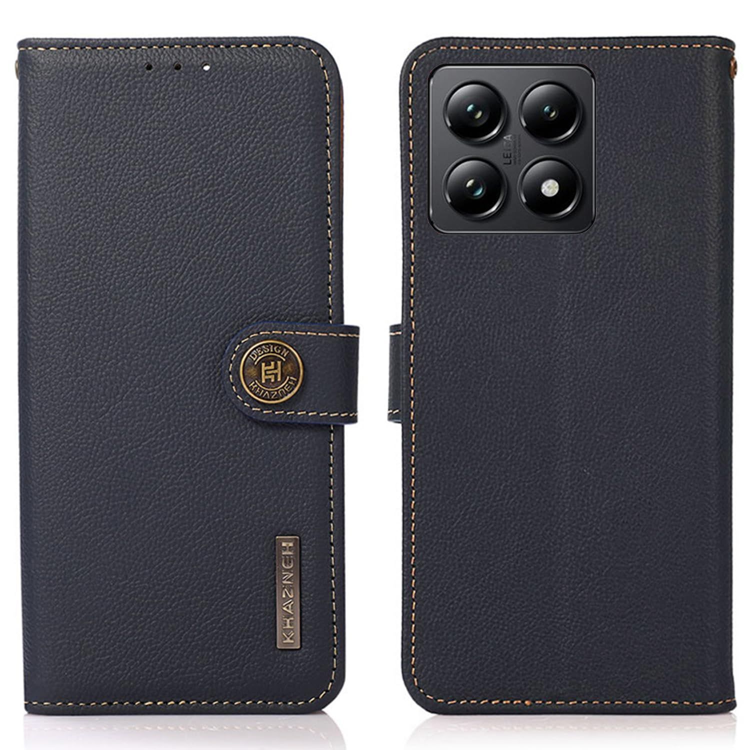 【数量限定】シュリンクカーフレザー 財布型 高級本皮 本革 耐衝撃 マグネット式ボタン 本革 スピーカーホール付き 14T カード収納 大容量 14T 3枚 シャオミ 写真収納 横置きスタンド機能 手