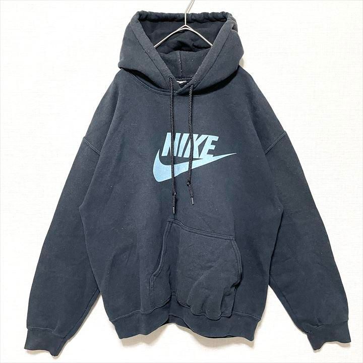 90s 古着 ナイキ パーカー ビッグロゴ オーバーサイズ XS 90年代 ナイキ 総柄 プルオーバー ナイロンパーカー メンズL 古着
