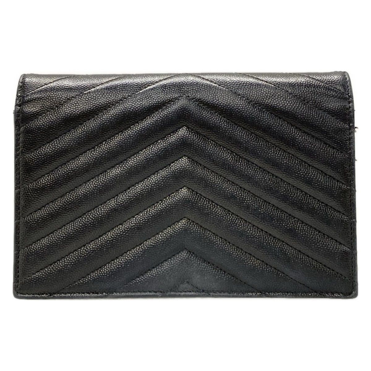 SAINT LAURENT PARIS サンローランパリ 財布 サンローランエンベロープ 695108 黒 チェーンウォレット レザー