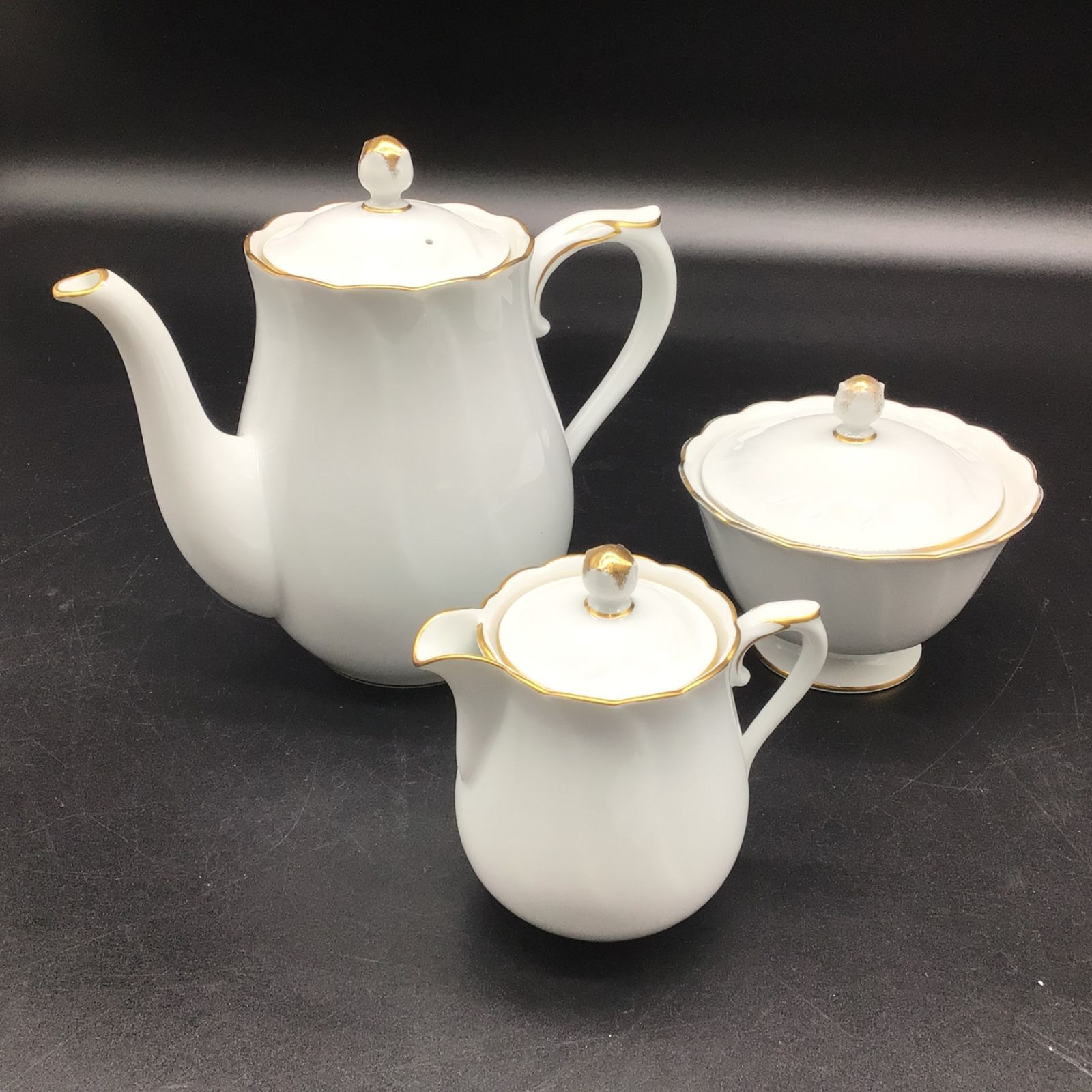 大倉陶園 (オオクラトウエン) シュガーポット ゴールドライン