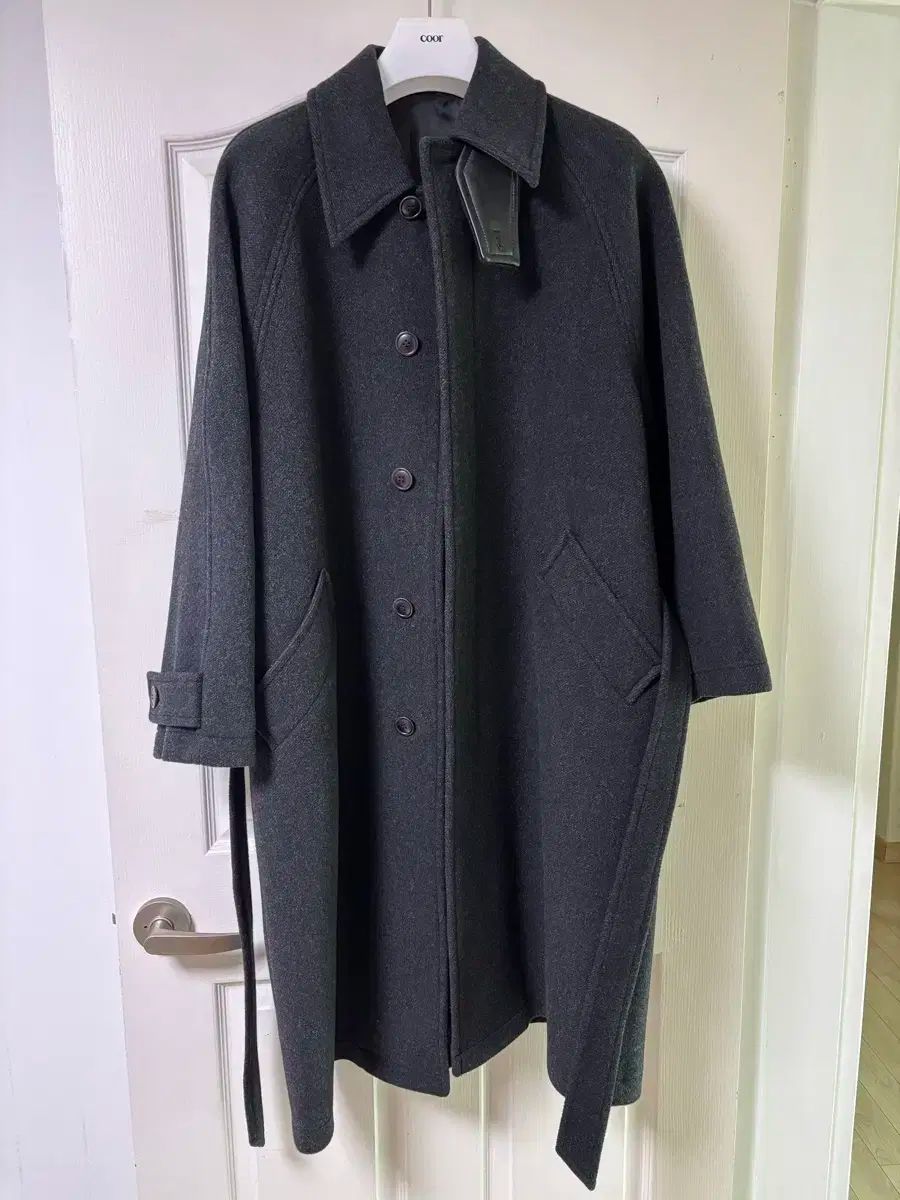 クアー オーバーサイズ Classic バルマカーン コート S チャコール