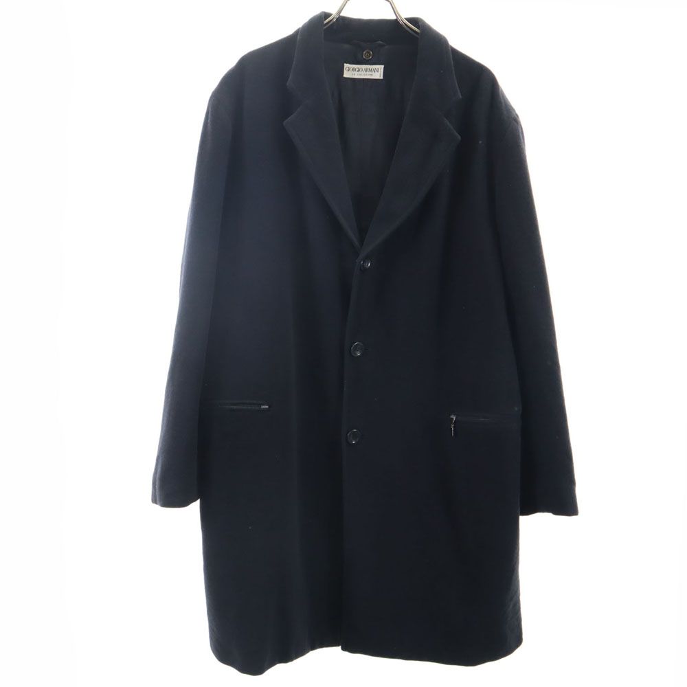 ✨美品【ジョルジオ・アルマーニ】トレンチコート/シルク/カシミア/革タグ/2XL ✨美品【ジョルジオ・アルマーニ】トレンチコート/シルク/カシミア/革