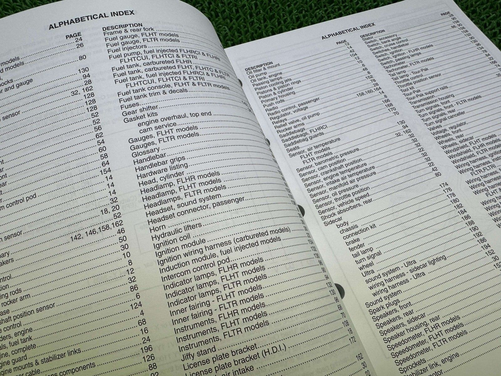 FLT パーツリスト 英語版 ハーレー 正規 バイク 整備書 2000年FLTモデル ツーリング ♥品 車検 パーツカタログ 整備書 fK