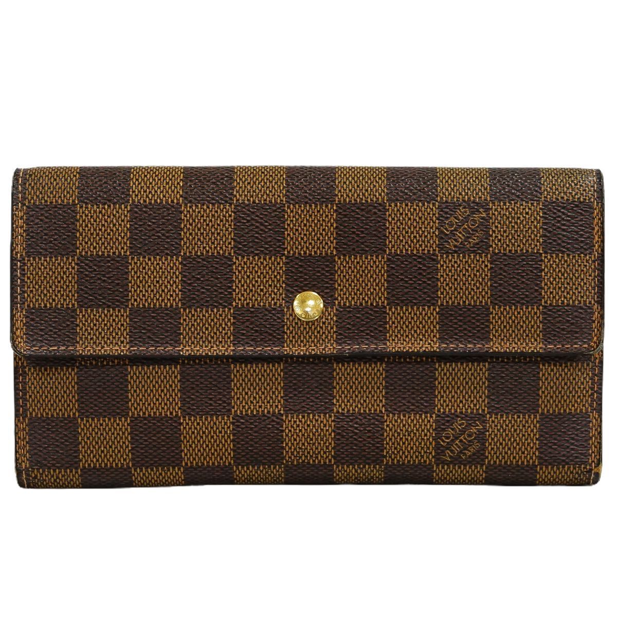 本物 ルイヴィトン LOUIS VUITTON LV ポルトフォイユ インターナショナル ダミエ エベヌ 長財布 ロングウォレット ブラウン  N61217 ビトン 財布 ウォレット 中古 - メルカリ