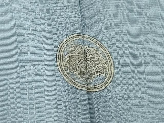 平和屋着物○上質な色無地 笹竹地紋 秘色色 正絹 逸品 AABA6714ck