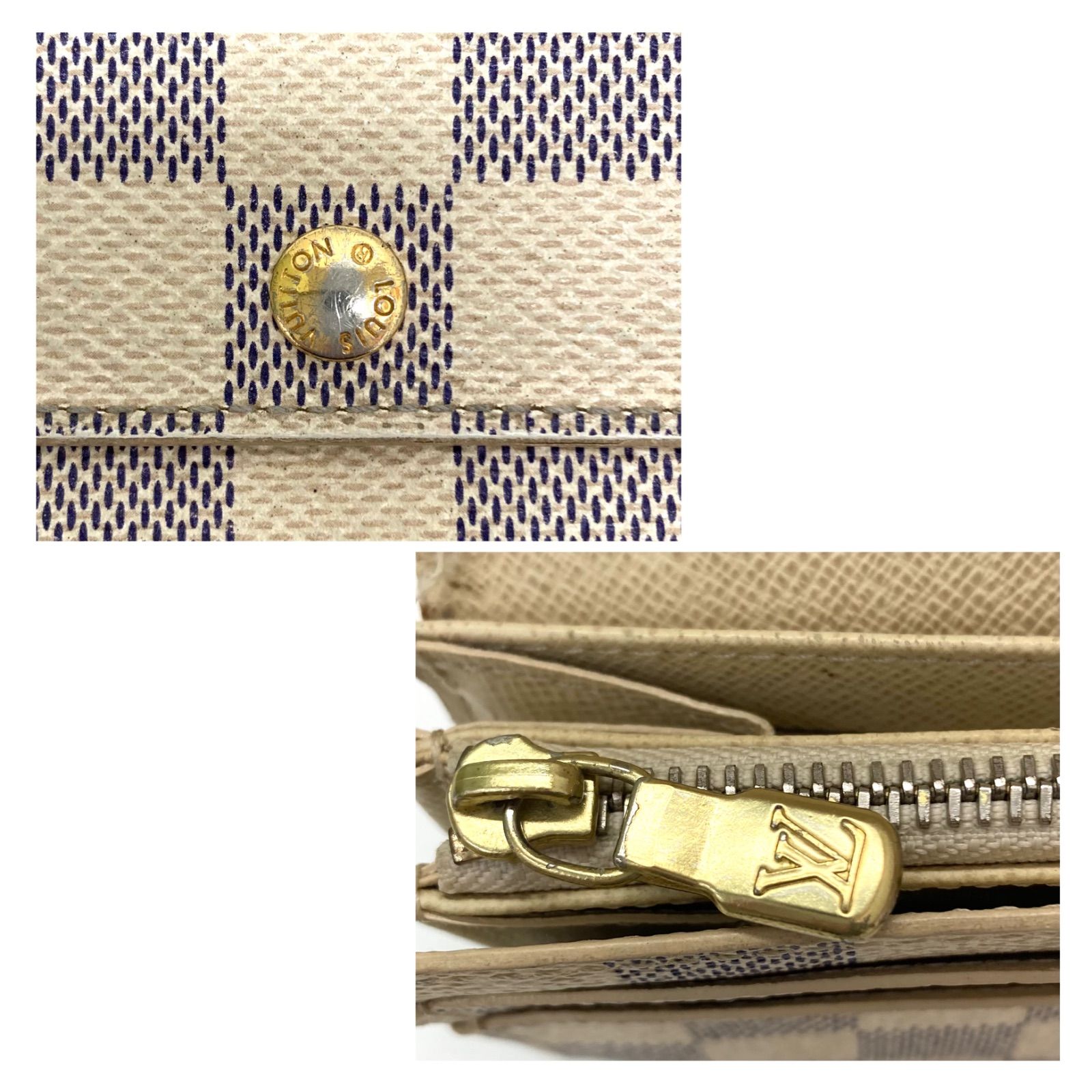 ルイヴィトン ダミエ アズール ポルトフォイユ サラ 長財布 D11