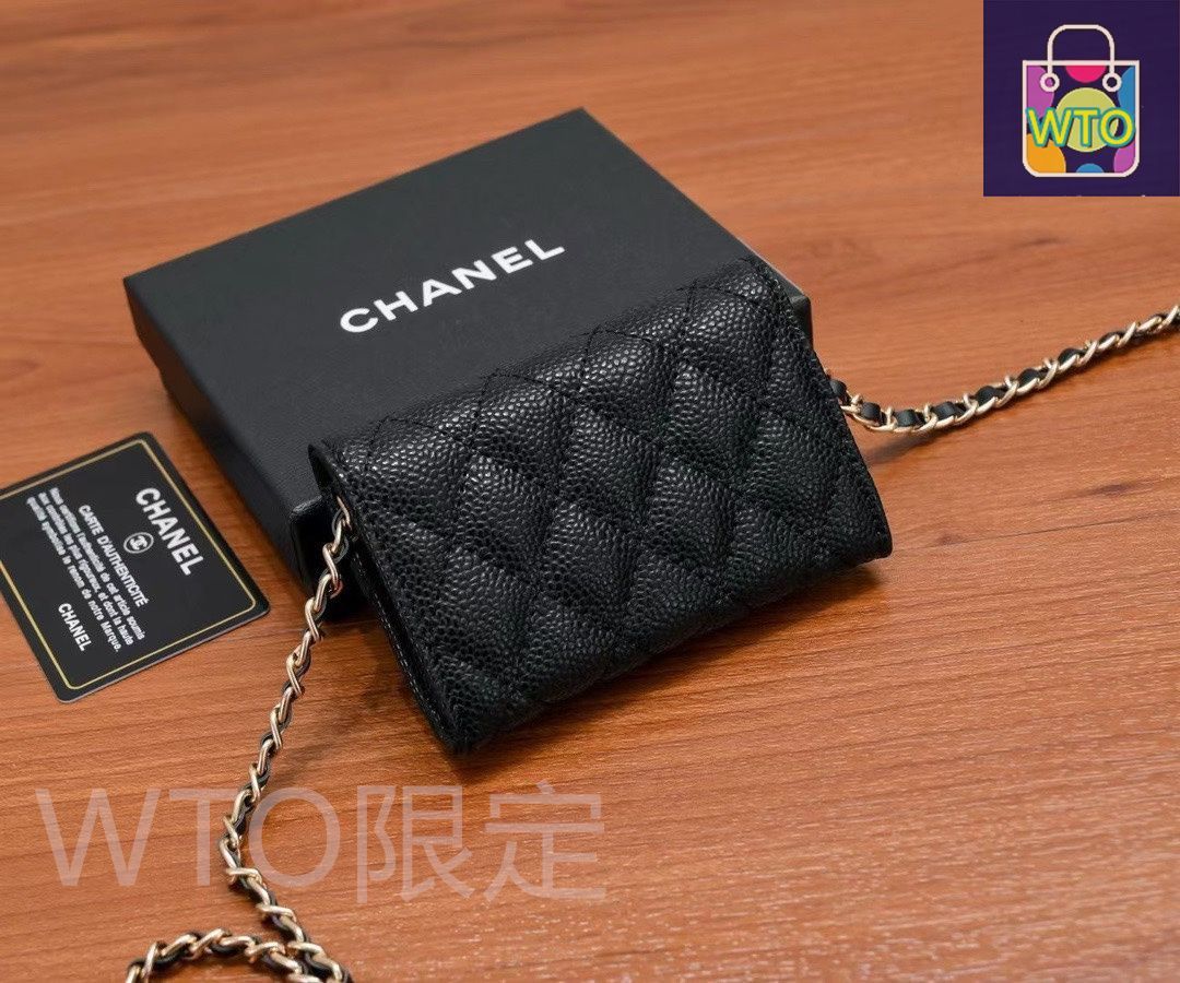 今日特価】Chanel シャネル キャビアレザー小財布