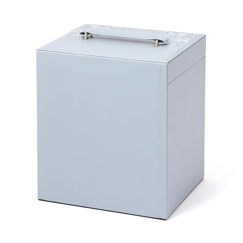  Francfranc フランフラン エンブロイダリーフラワー コスメボックス ブルー 0 その他 メイク道具 化粧小物