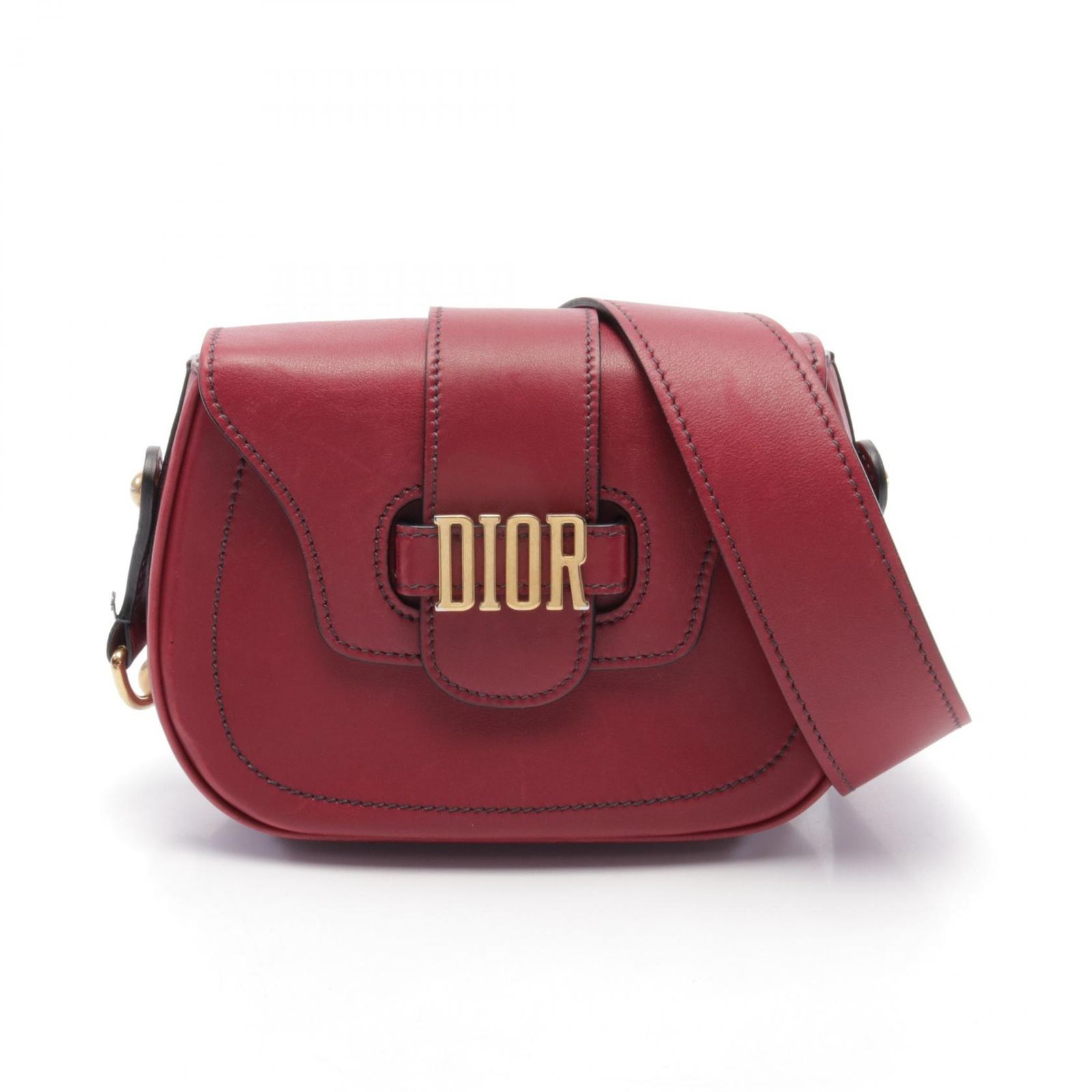ディオール Dior ショルダーバッグ D‐fence ボルドー レザー D-FENCE 