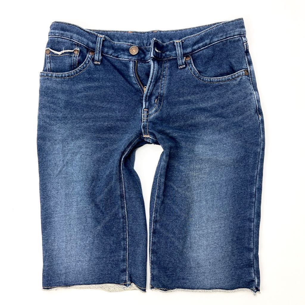 エドウィン  EDWIN 51336 デニムパンツ ショートパンツ ハーフパンツ 切りっぱなしデザイン 30 インディゴ シンプル アメカジJa3694