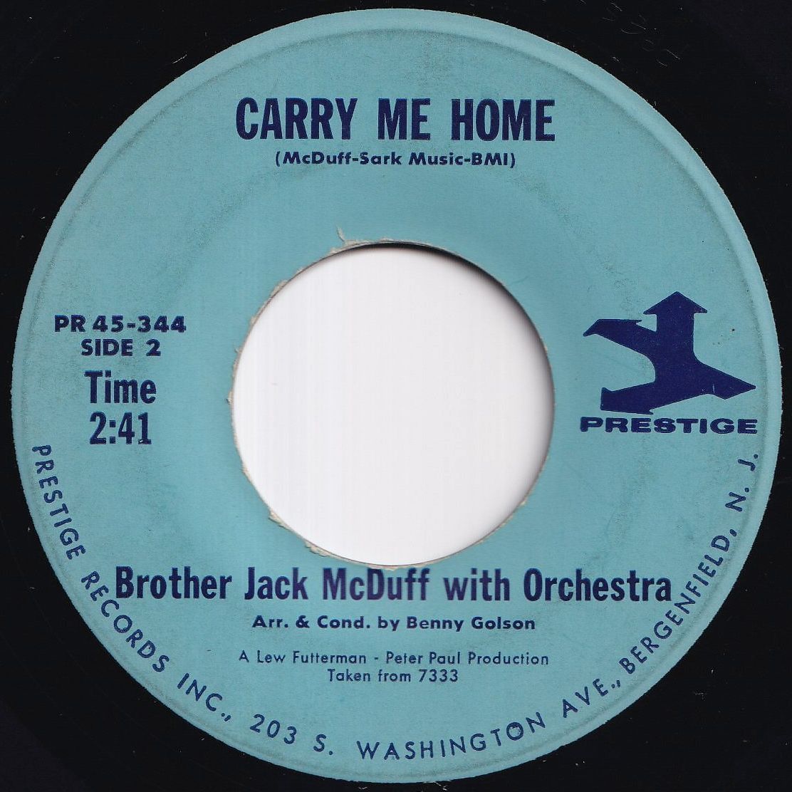 Brother Jack McDuff A Kettle Of Fish / Carry Me Home Prestige US