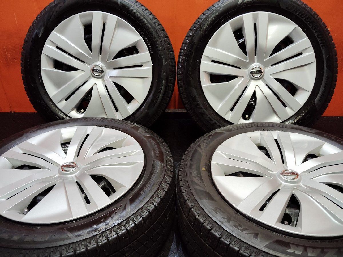 BS BLIZZAK VRX3 205 55R16 スタッドレス 日産 リーフ ZE1 純正ホイール 16インチ 6.5J5HPCD114.3 21年製 バリ溝 KTN524