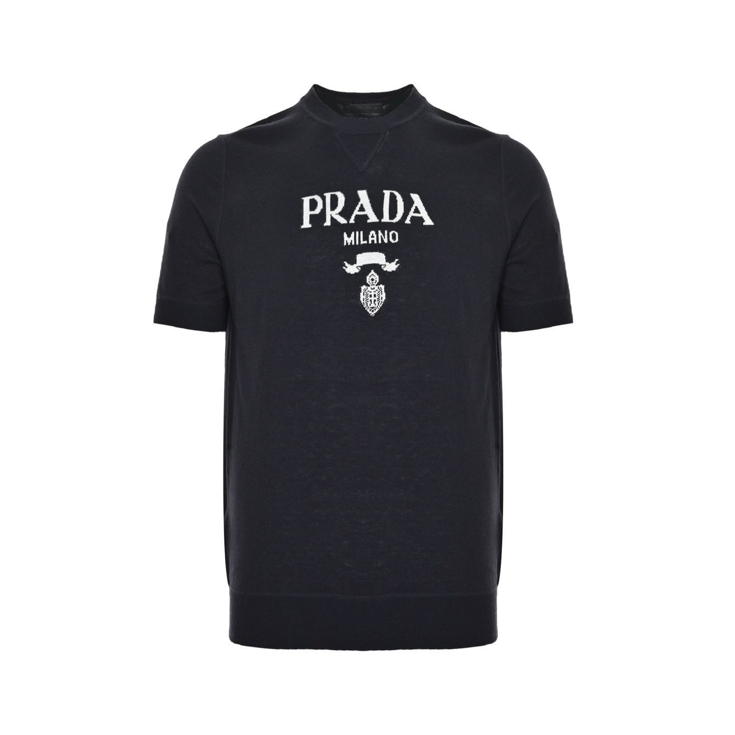今日特価】Prada 25ss クラシックロゴジャガードニット T シャツ