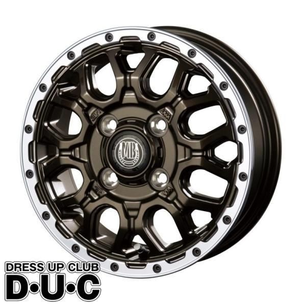 個人宅配送不可 軽トラ軽バン12インチ ホイール4本セット MUD BAHN XR-800M GBR|RP Gブロンズ|リムP 12-4.0 12-4.00B